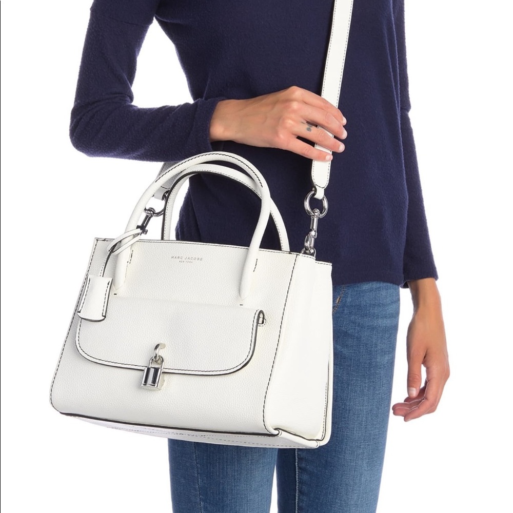 New Marc Jacobs white leather handbag orig $550